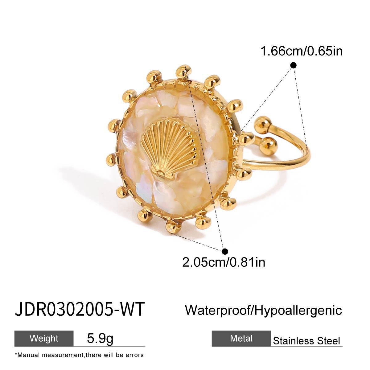 Champagne shell ring