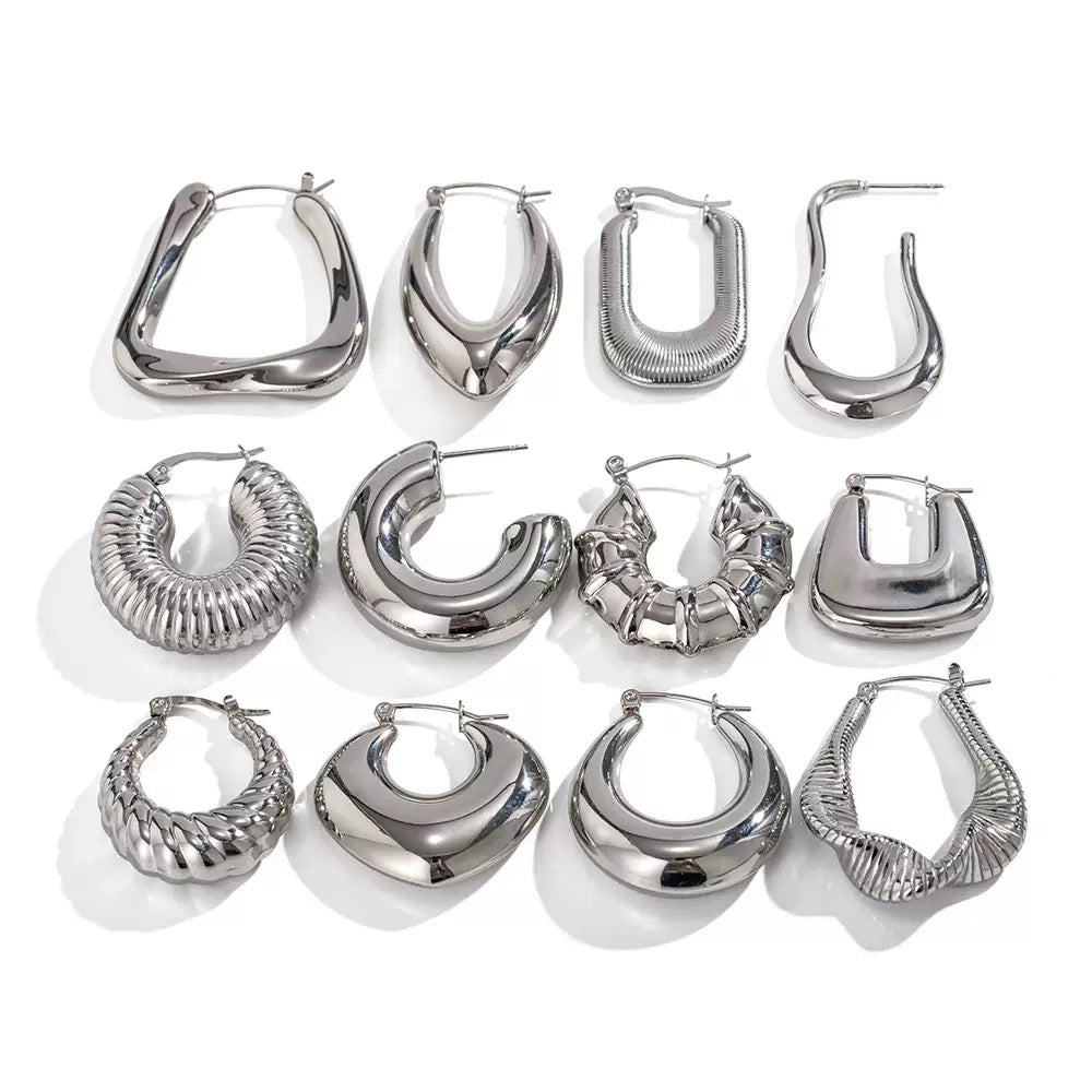 Katrina Stainless steel hoops collection
