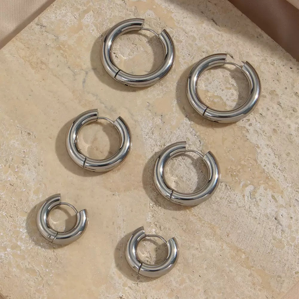 Katrina Stainless steel hoops collection