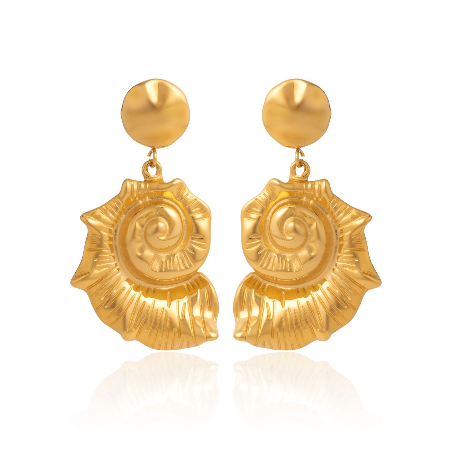 Big sea shell earrings