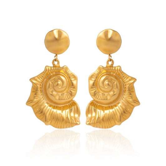 Big sea shell earrings