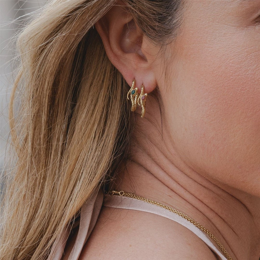 Snake hoop earrings