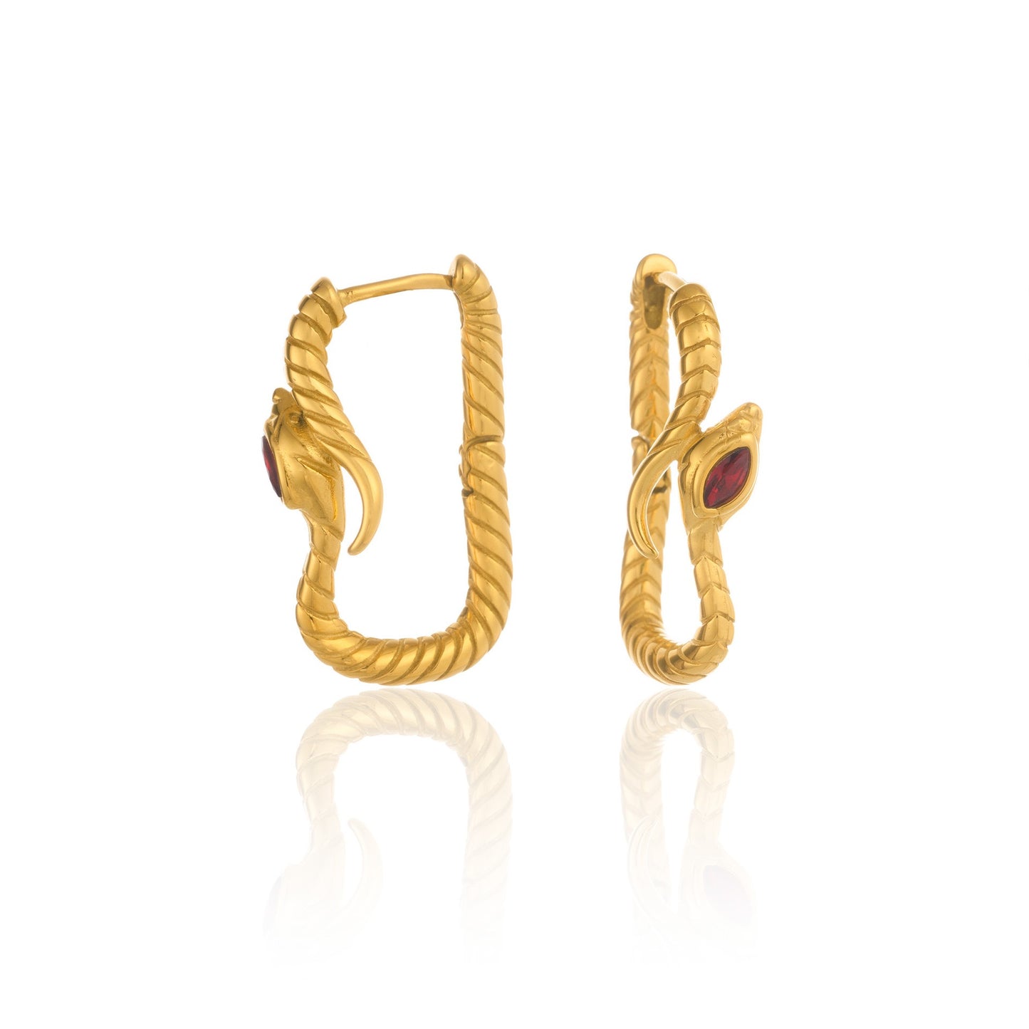 Snake hoop earrings
