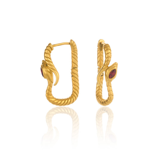 Snake hoop earrings