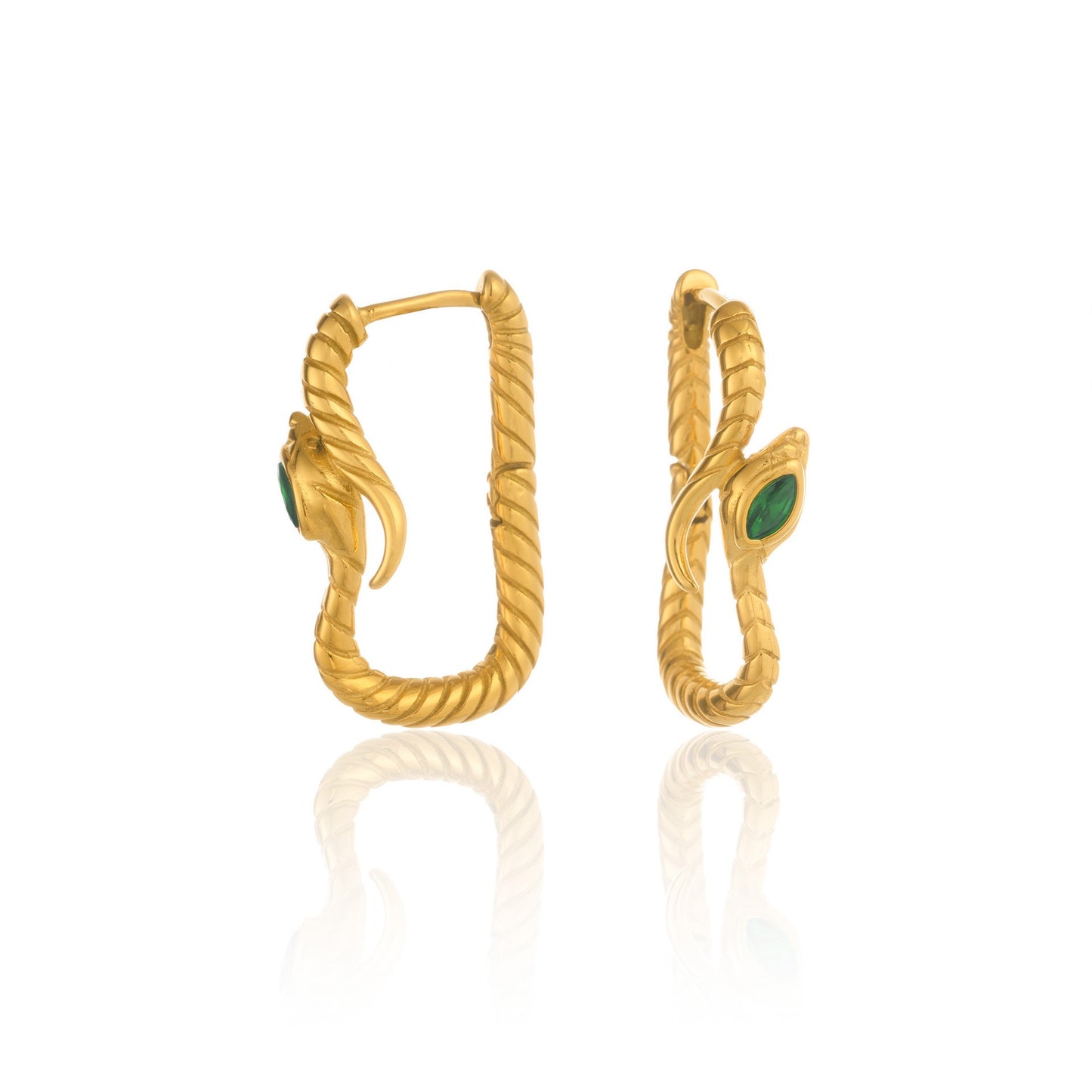 Snake hoop earrings