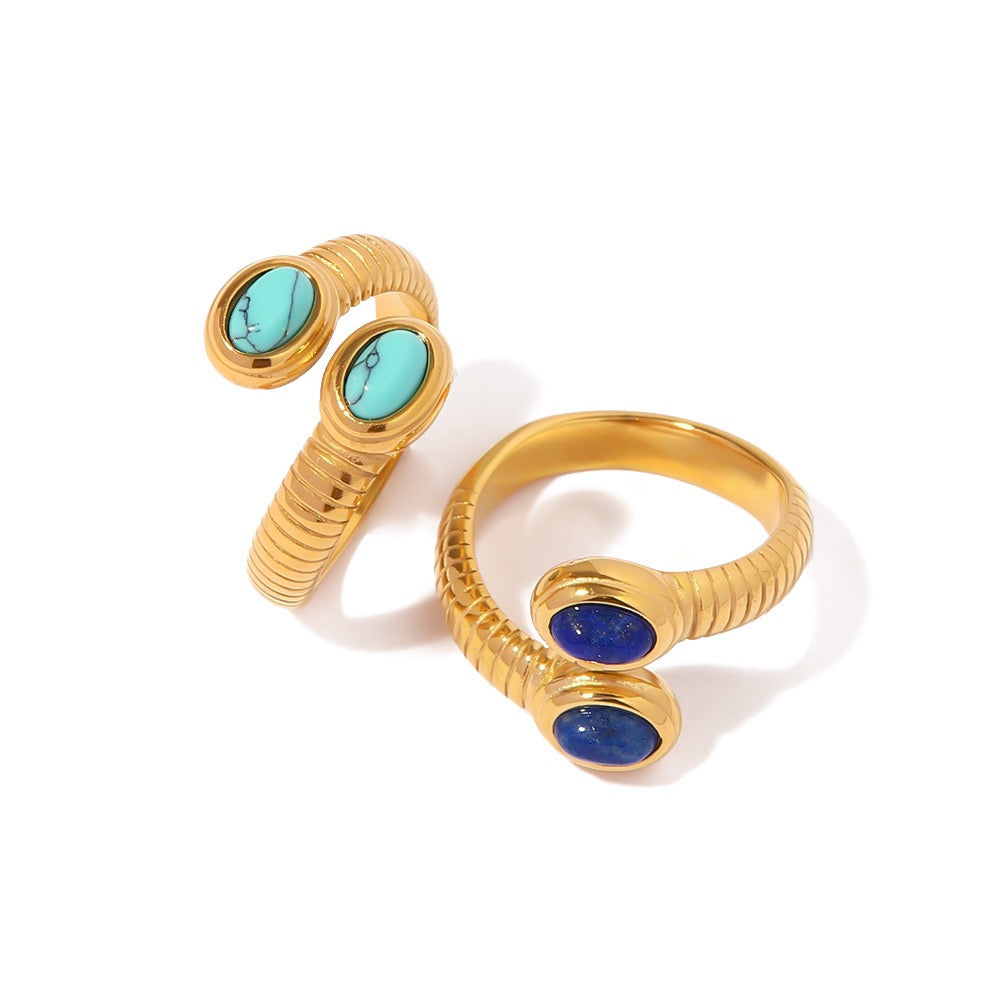 Denvor Stone snake rings