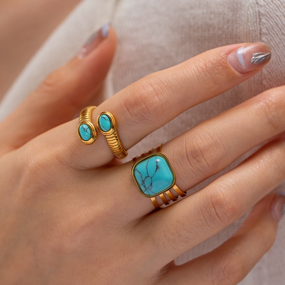 Denvor Stone snake rings