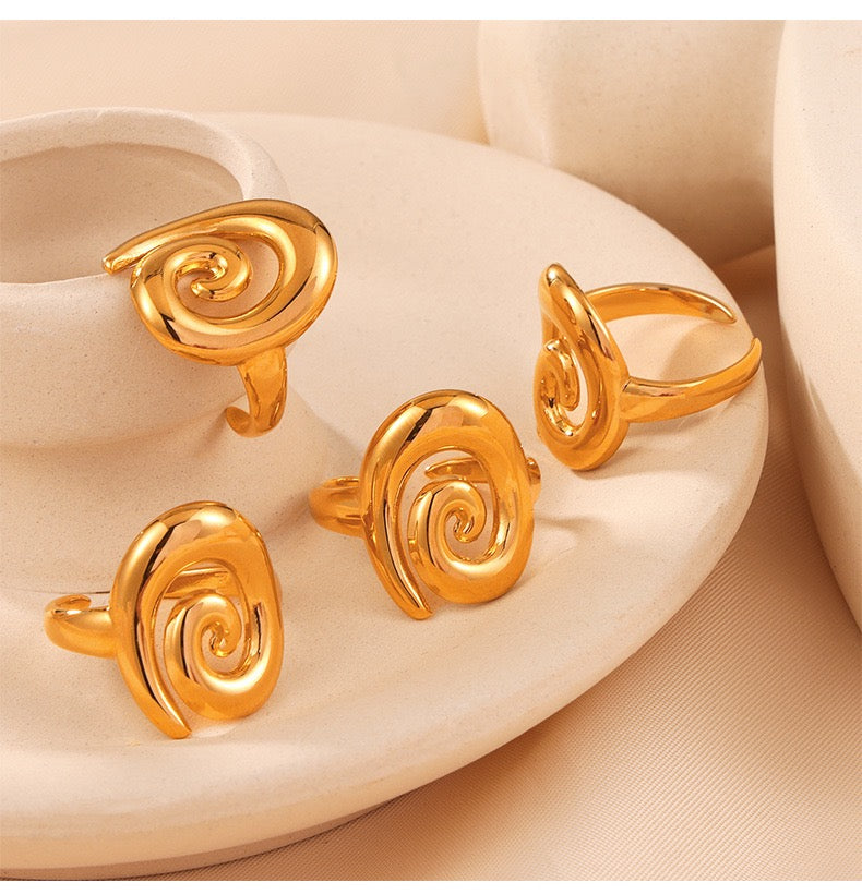 Swirl cute rings