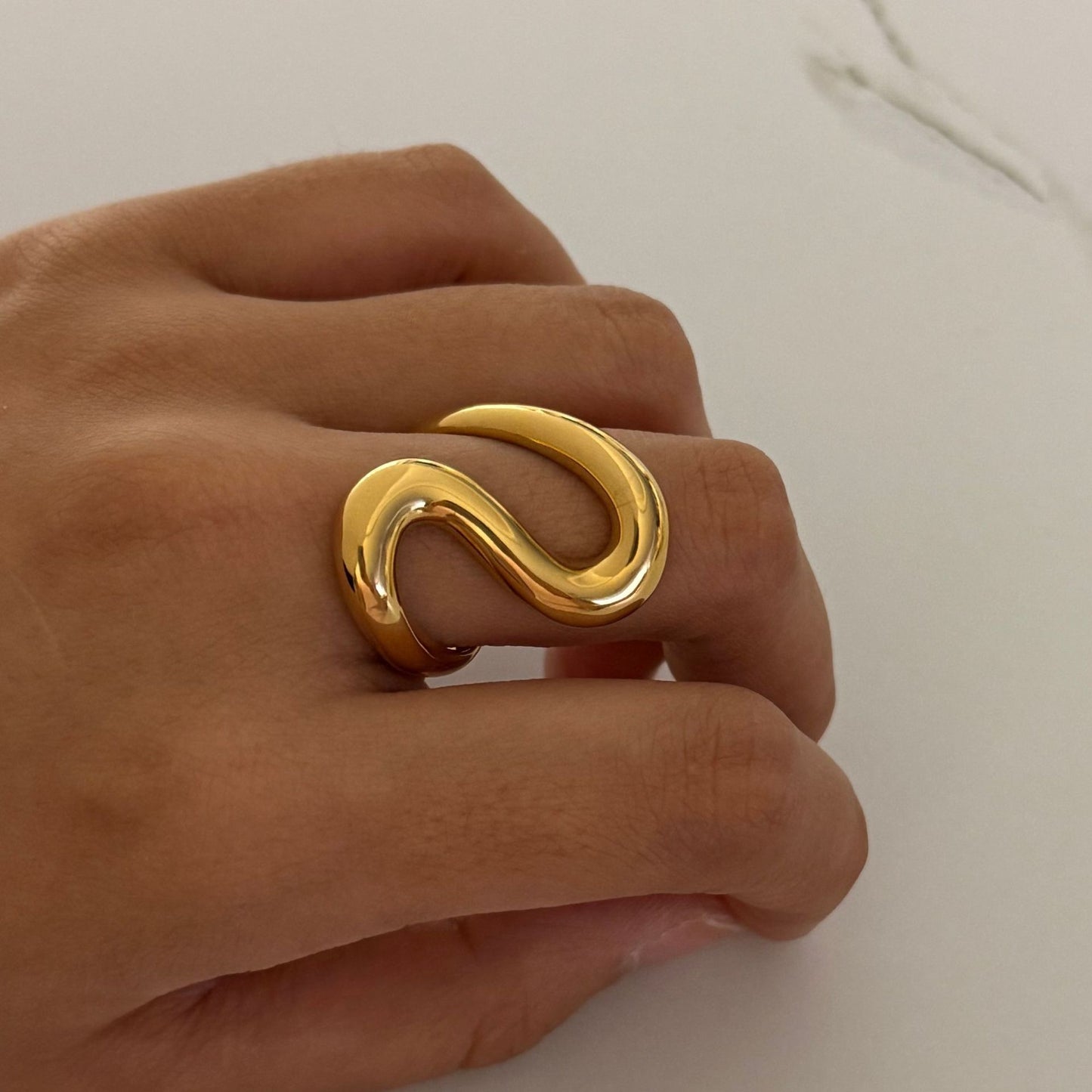 Big wave statement rings