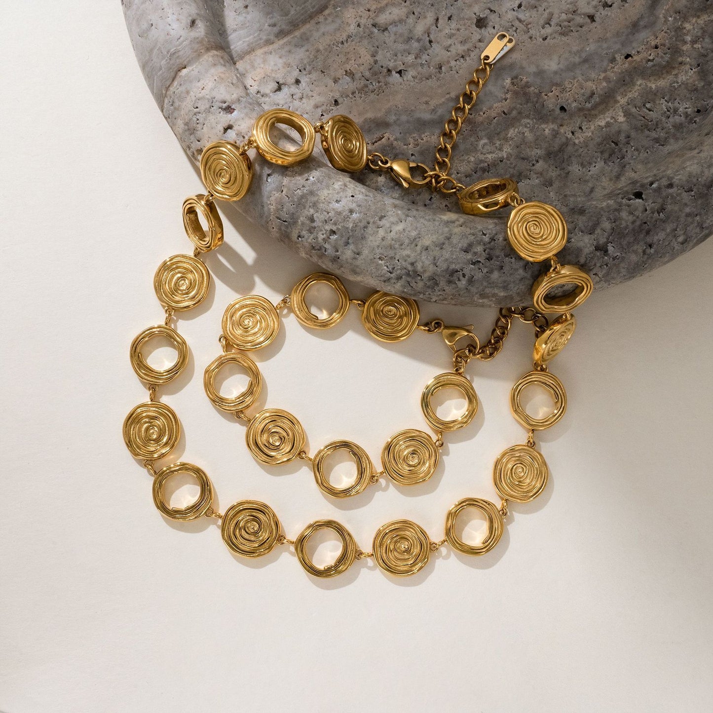 Swirl cross necklace