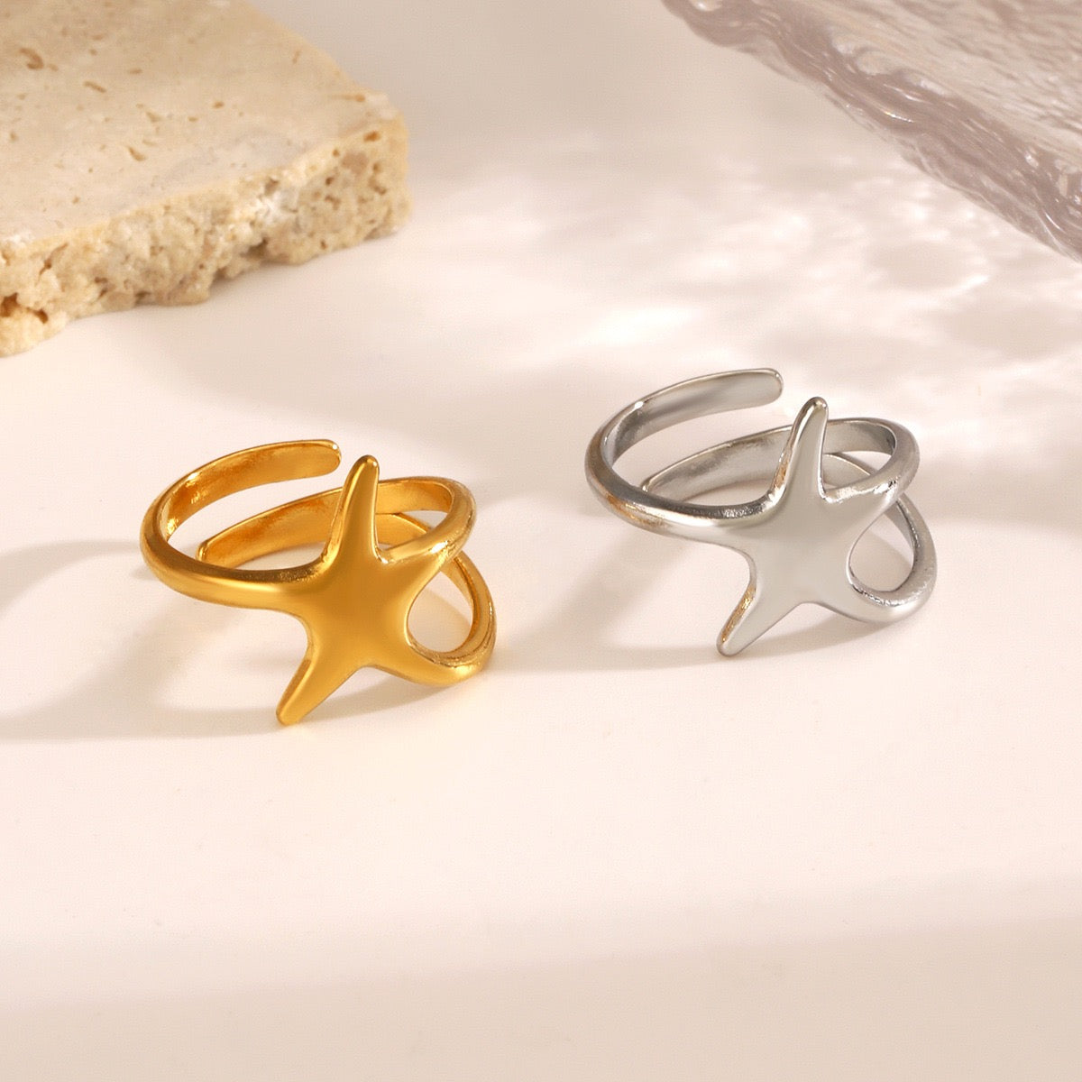 Lovely starfish rings