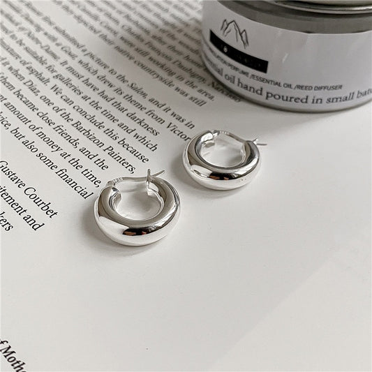 Sterling silver classic hoops