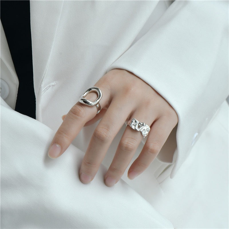 Sterling silver round ring