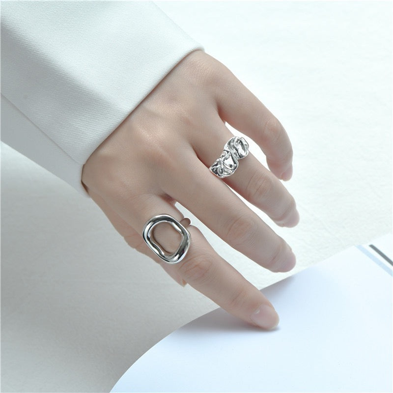 Sterling silver round ring