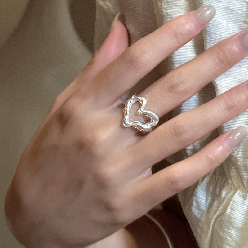 Sterling silver heart ring