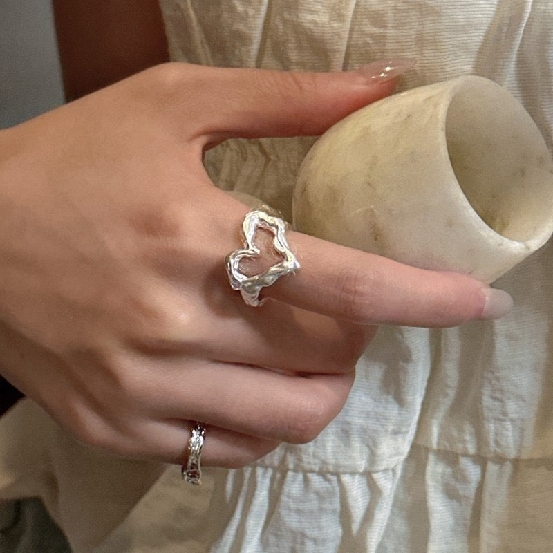 Sterling silver heart ring