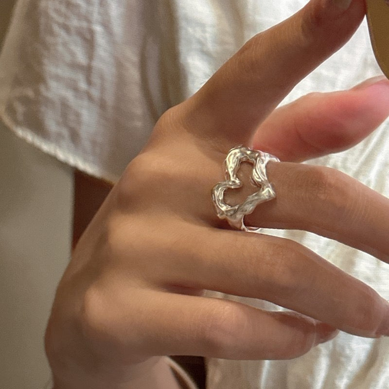 Sterling silver heart ring