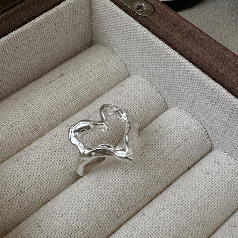Sterling silver heart ring