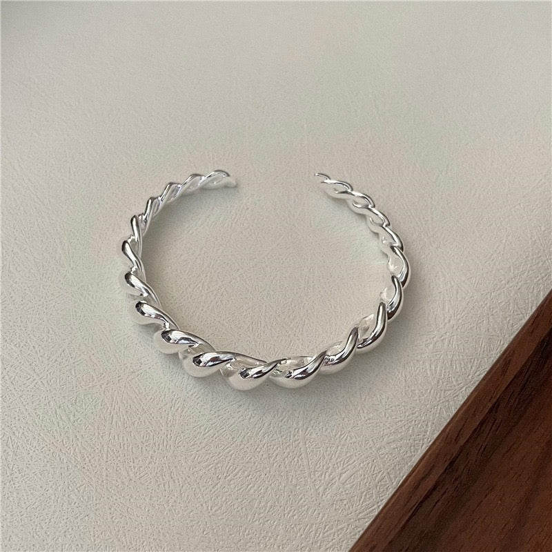 Sterling silver Handmade braid bangle