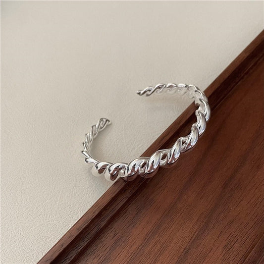 Sterling silver Handmade braid bangle