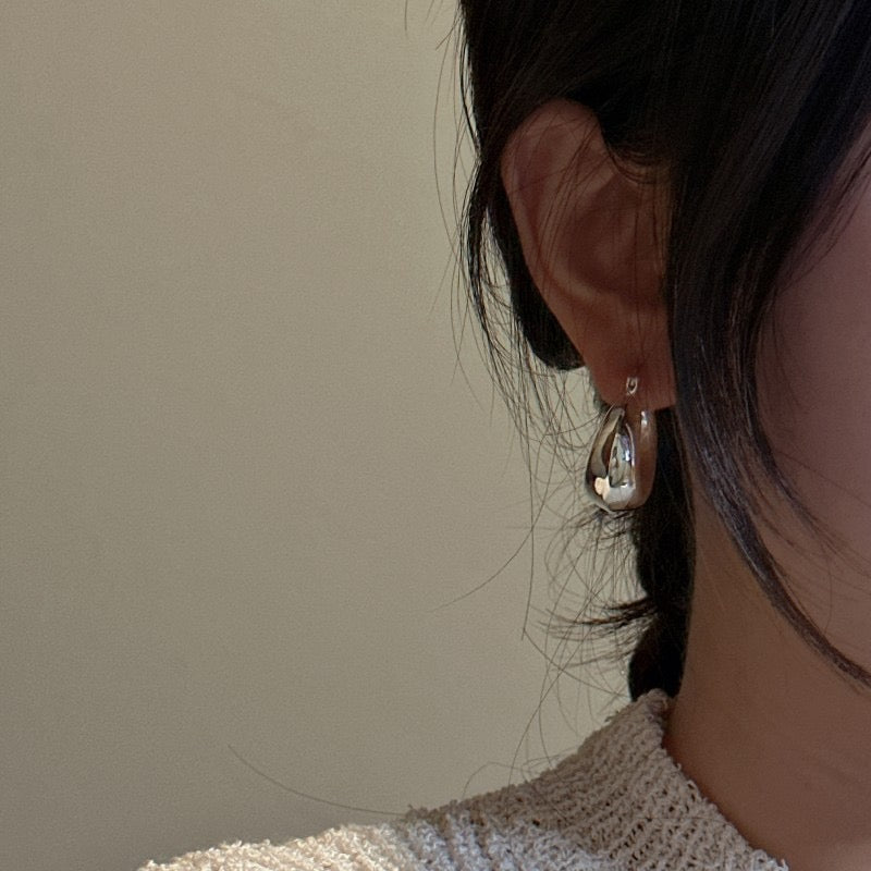Sterling silver hoops