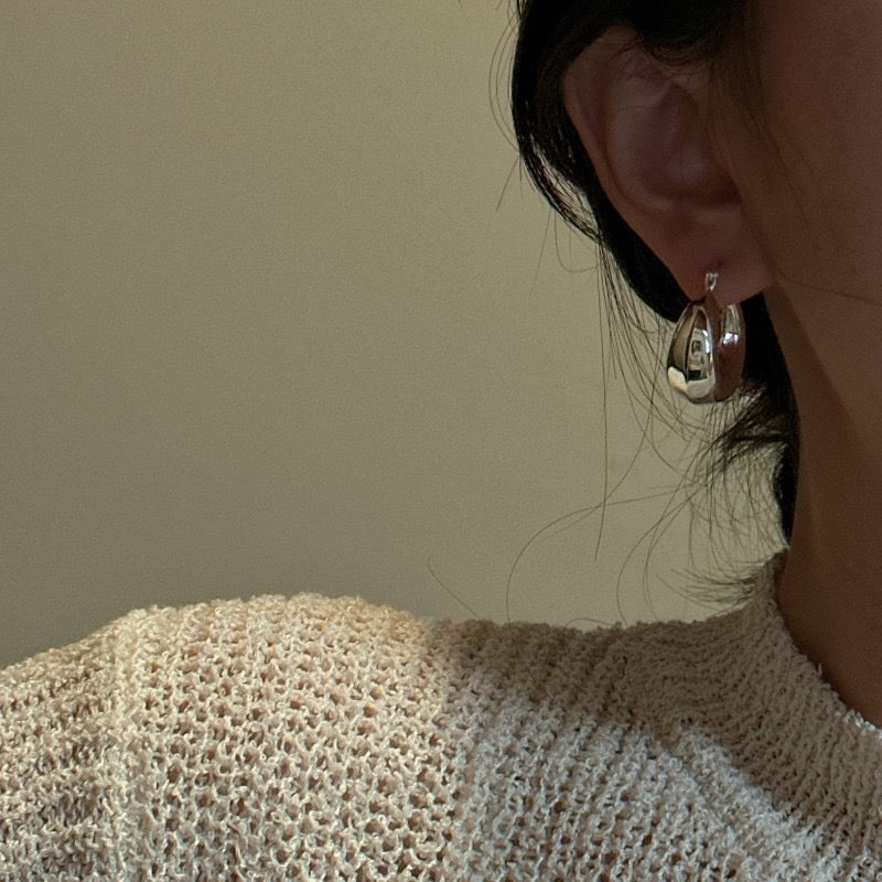 Sterling silver hoops