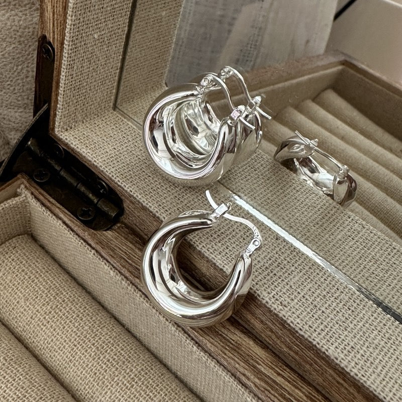Sterling silver hoops