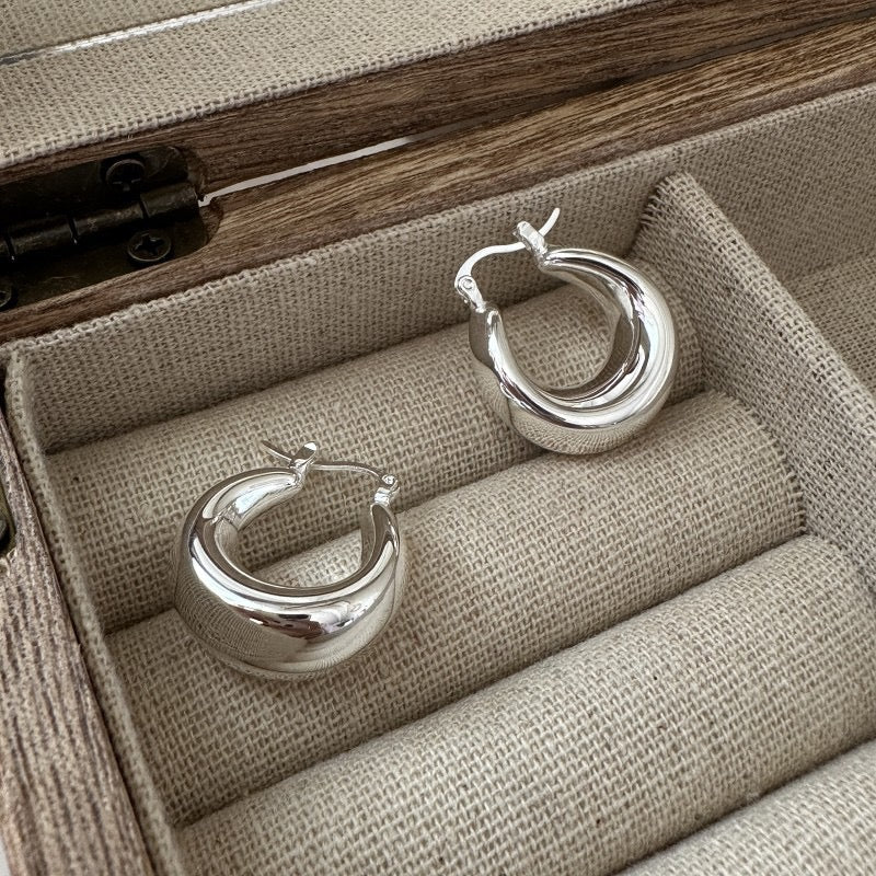 Sterling silver hoops