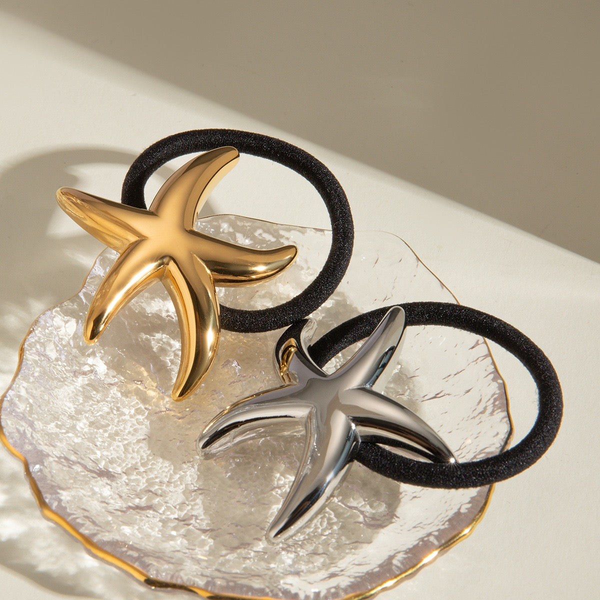 Beach seastar hair ties