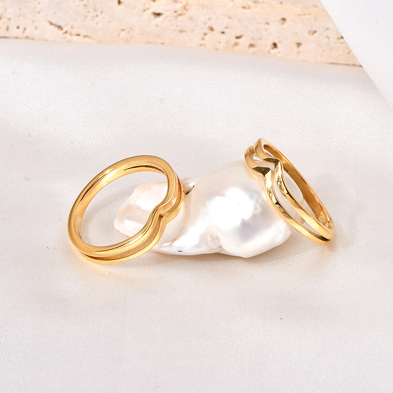 Busina Double wave rings