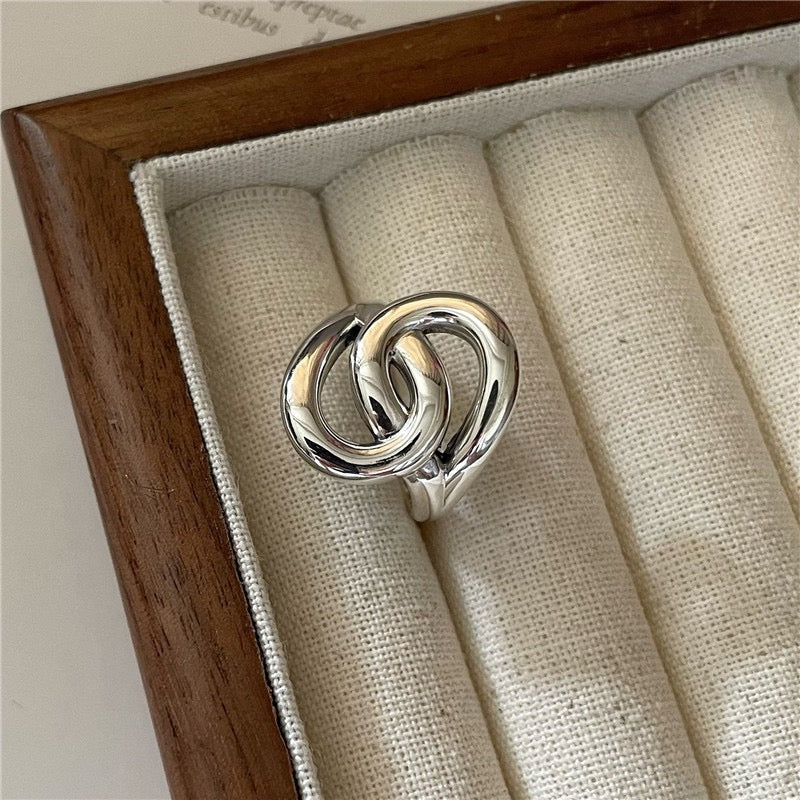 Sterling silver knots ring