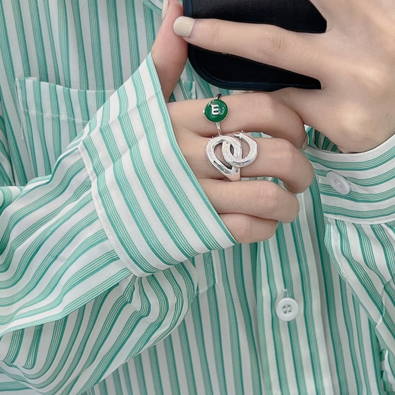 Sterling silver knots ring