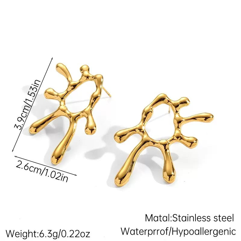 Melting sun earrings