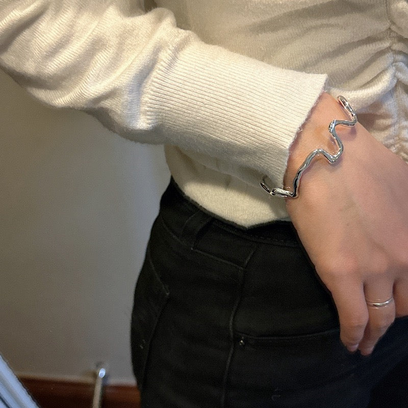 Sterling silver wave set