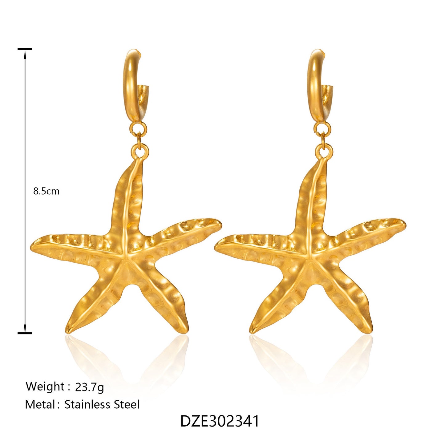 Big starfish earrings