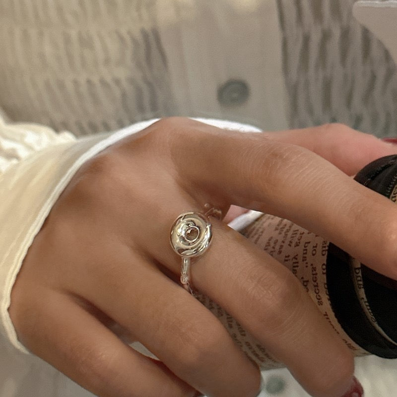 Sterling silver donut ring