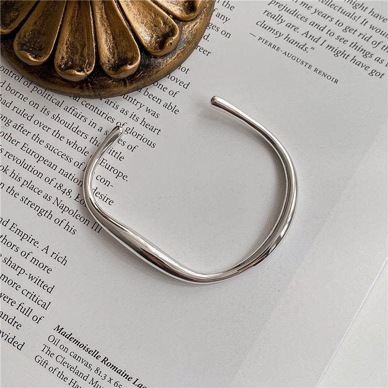 Sterling silver open bangle