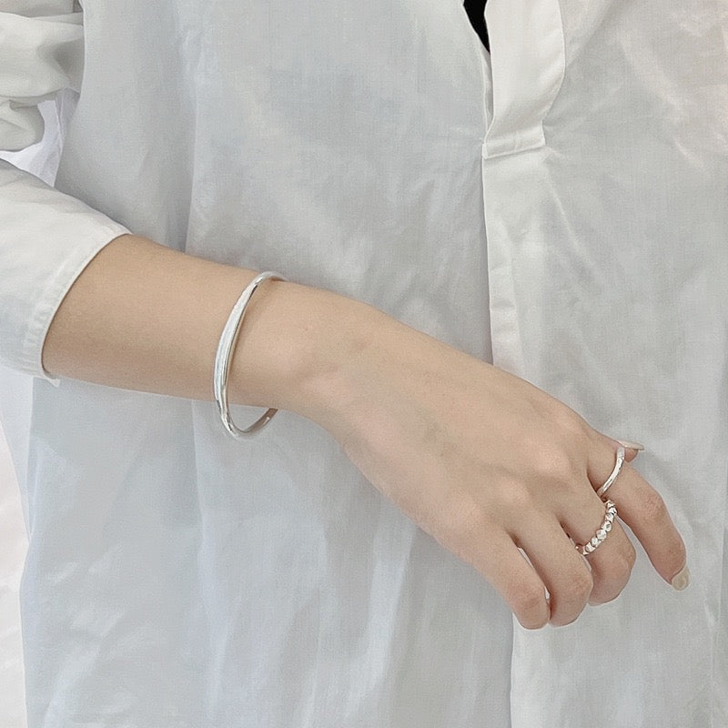 Sterling silver open bangle