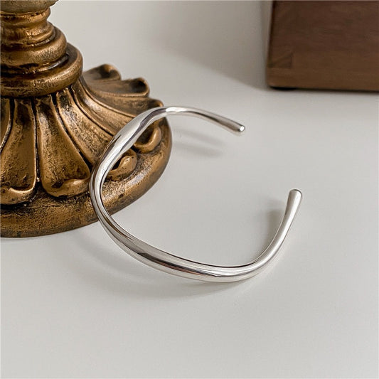 Sterling silver open bangle