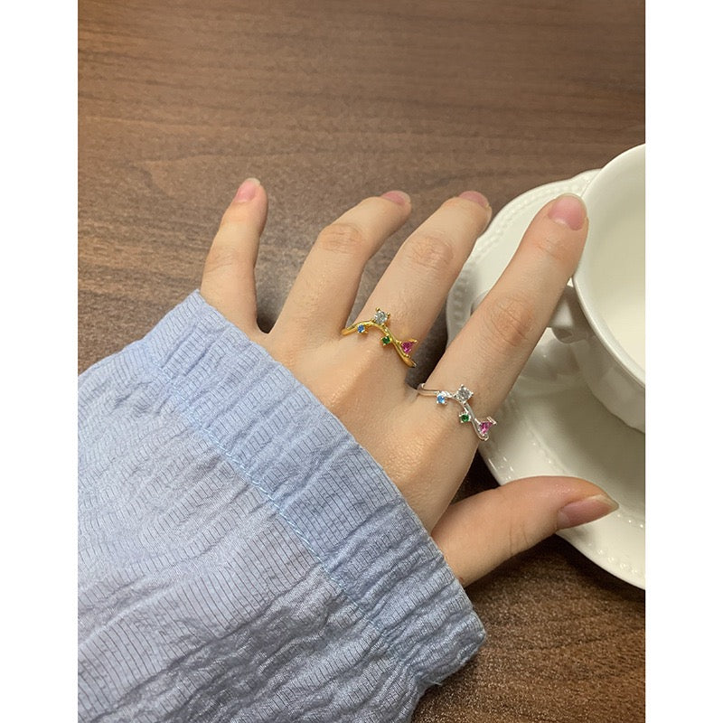 Crown sterling silver ring