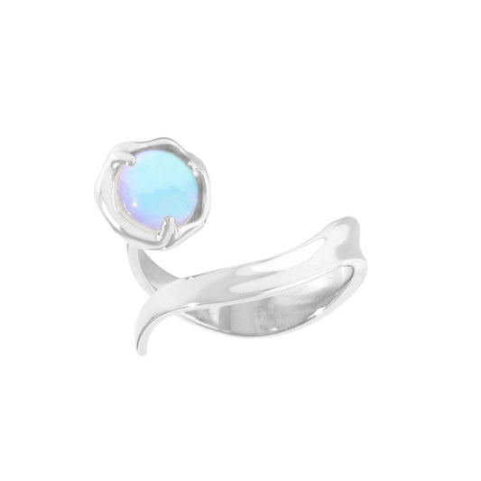 Moonstone silver ring