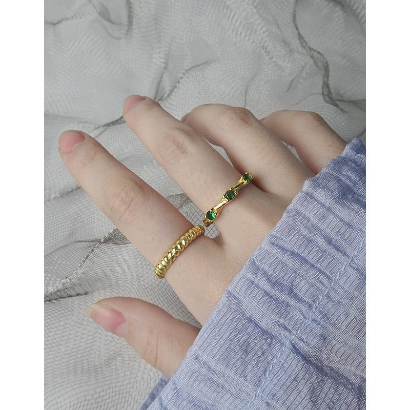 Ramani Green stone ring