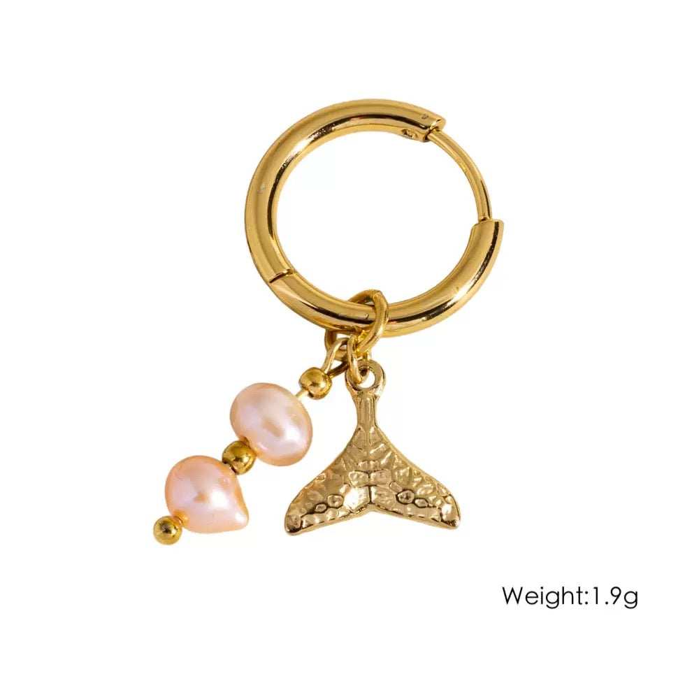 Dainty charm hoops