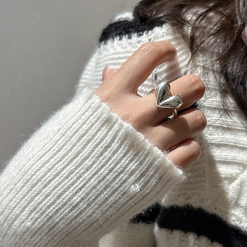 Sterling silver heart ring