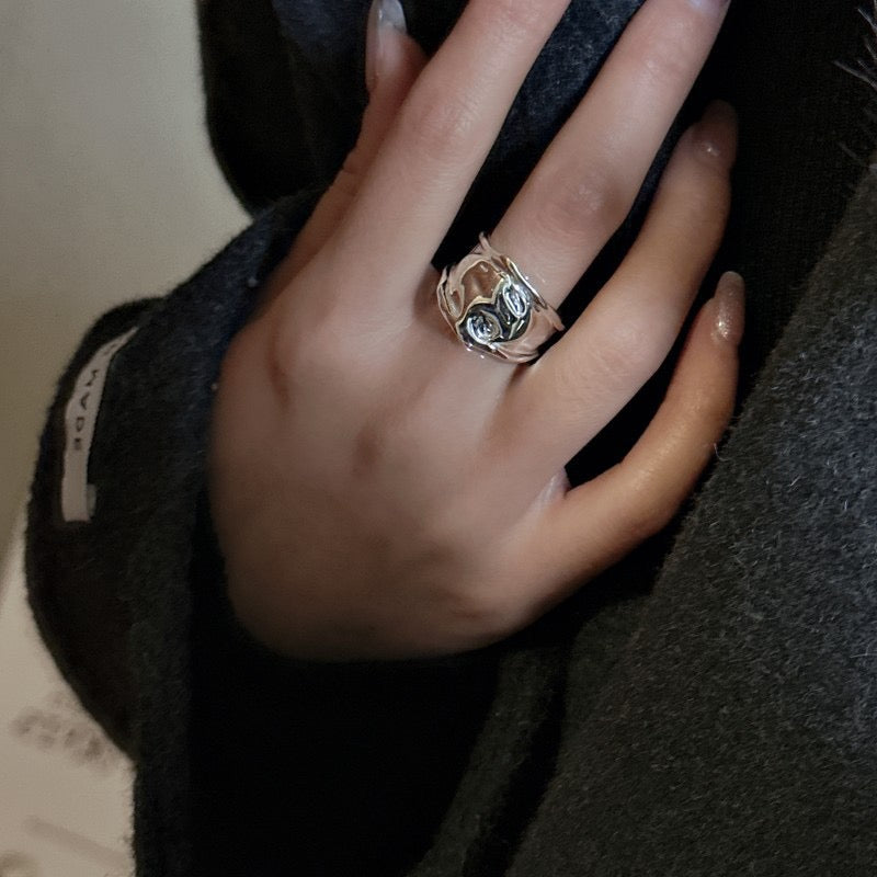 Lava sterling silver ring