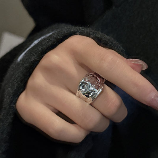 Lava sterling silver ring