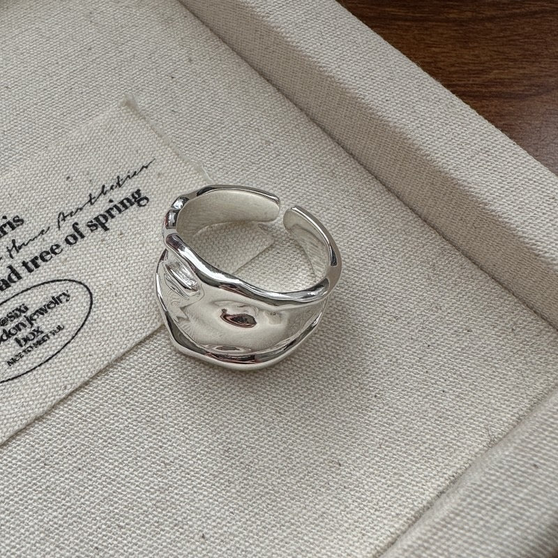 Lava sterling silver ring