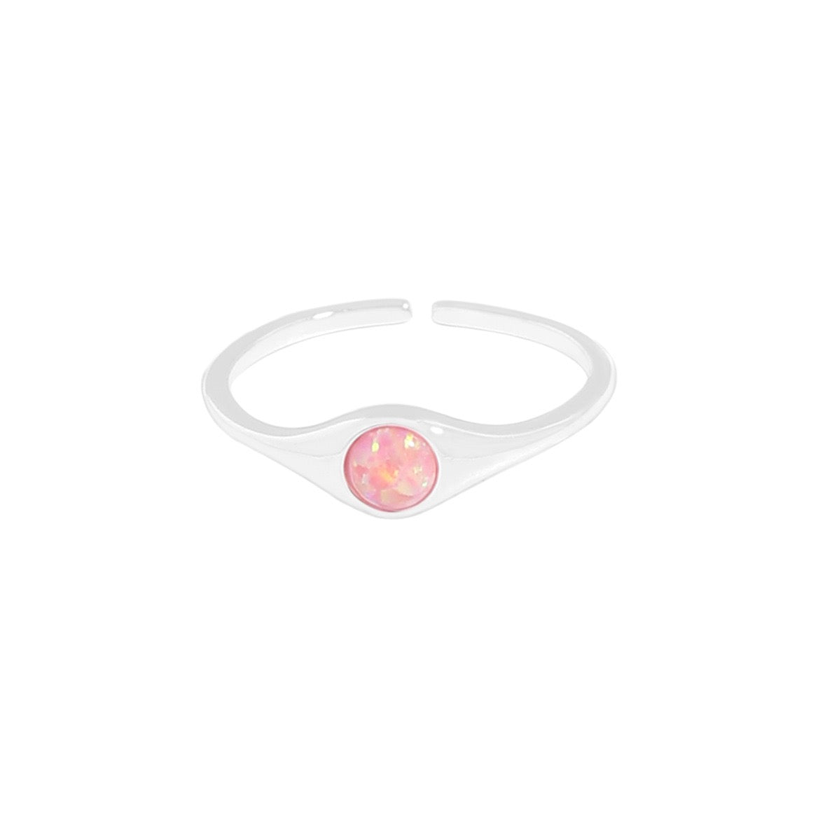 Opal silver ring