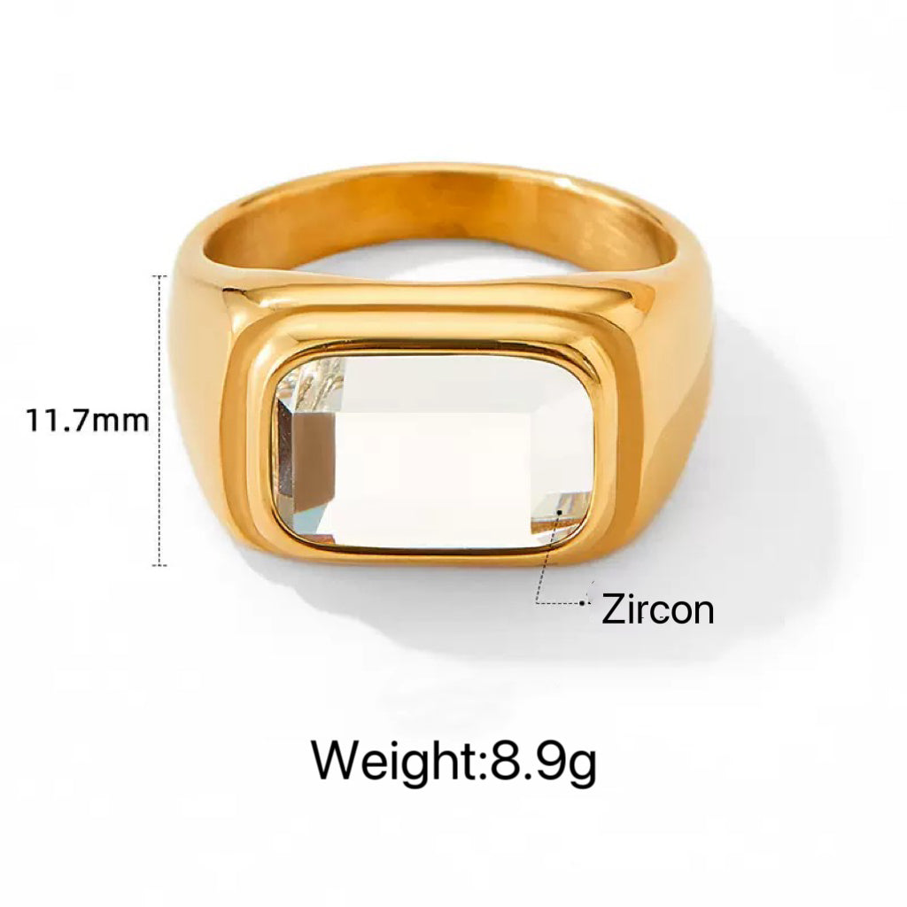 Big square rock rings