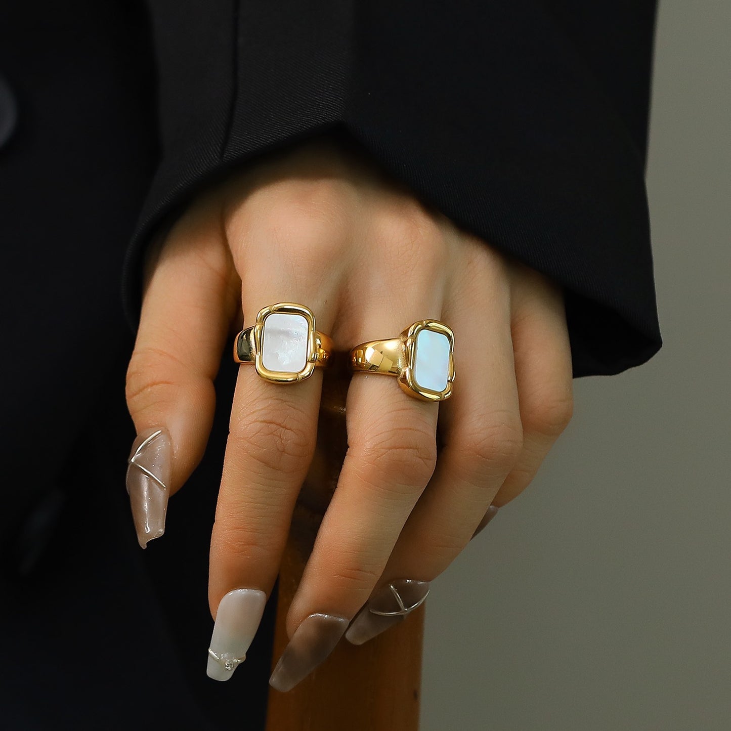 White shell ring